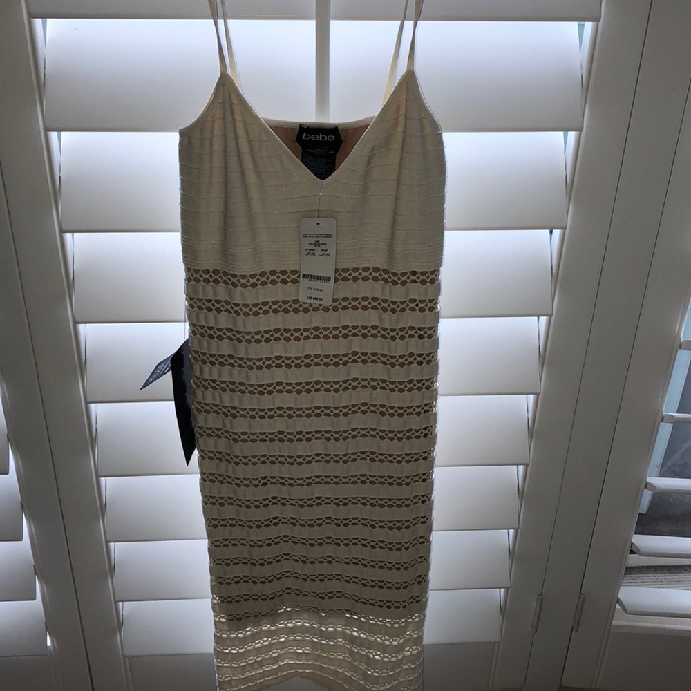 Bebe cream dress